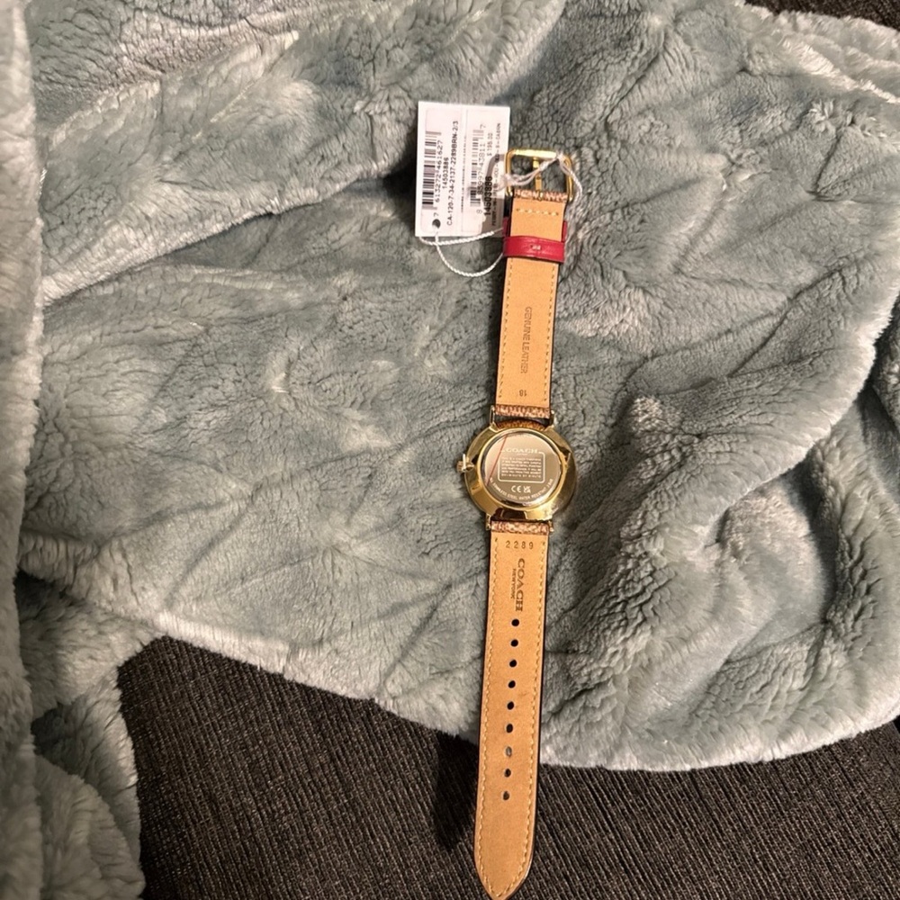 Coach Gold and Tan Women's Watch